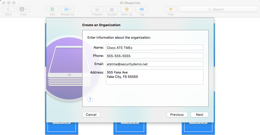 Figure 10 - Create an Org